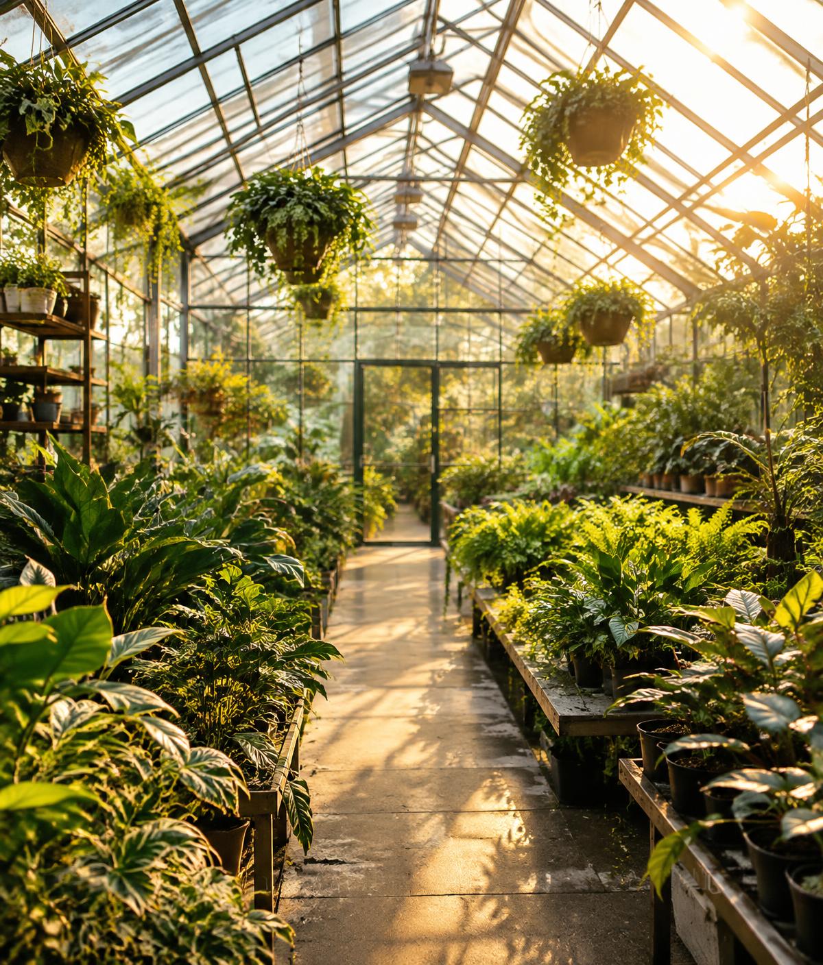 Inside our greenhouse